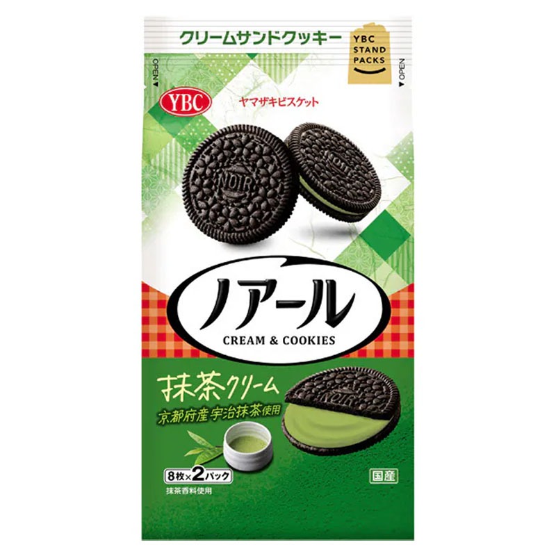 ヤマザキビスケット ノアール抹茶クリーム 16枚（8枚×2パック） - Weee!