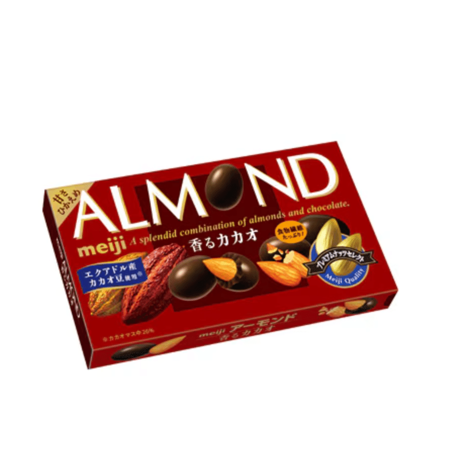 日本明治MEIJI 香醇可可杏仁巧克力 75g 75 克