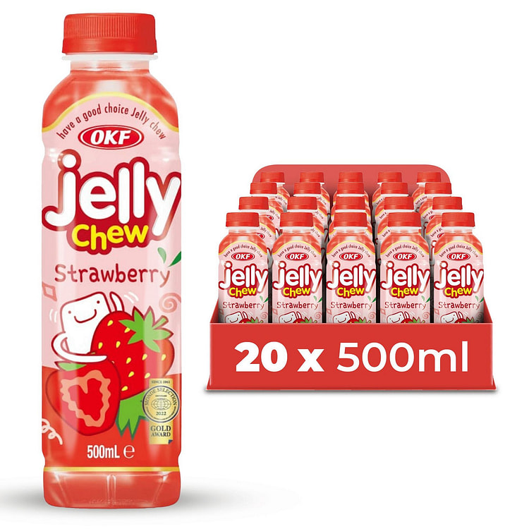 OKF 椰子汁配椰子果冻草莓味 -20包