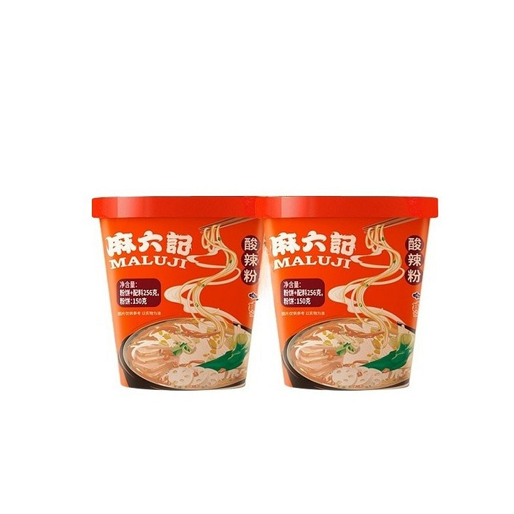麻六记酸辣粉冲泡即食256g*2桶