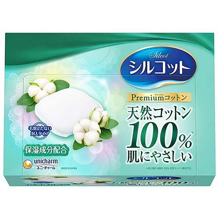 Unicharm Silcot Premium Soft Moisturizing Cotton 66 count
