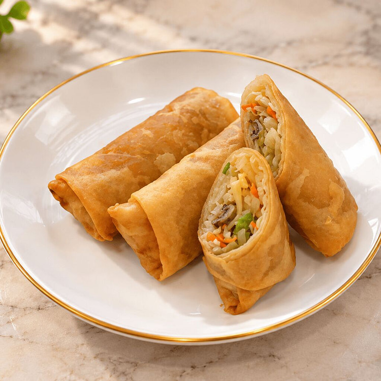 Golden Crispy Vegetable Spring Rolls 3 count