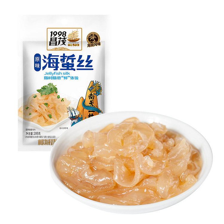 昌茂海蜇丝凉拌清爽鲜脆开袋即食原味200g*1袋