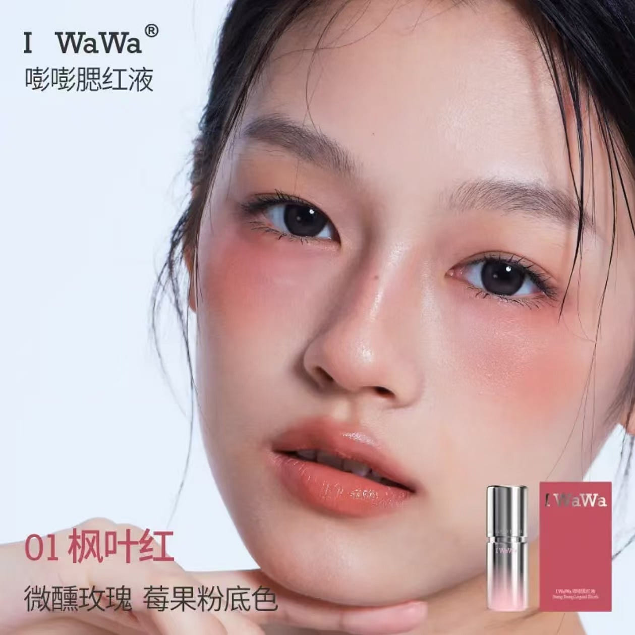 Iwawa Bangbang powder blusher liquid 01 1 count