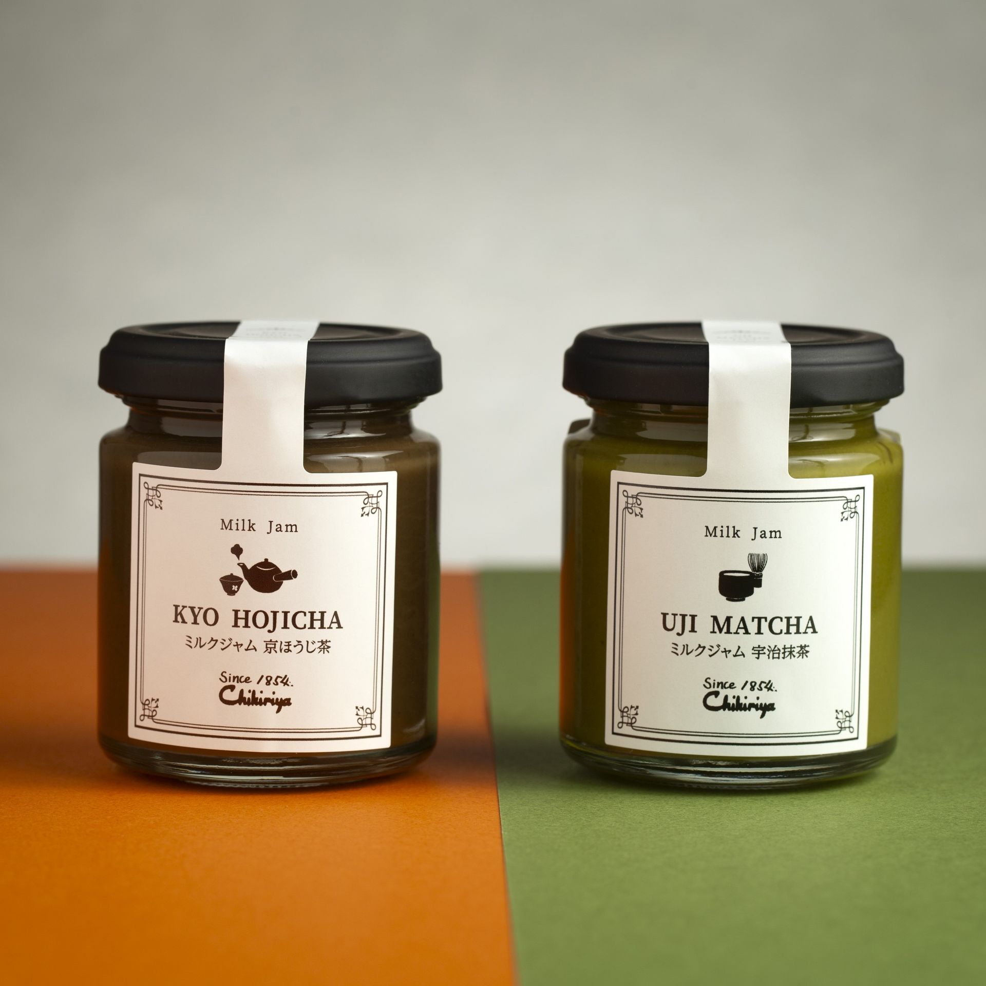 Chikiriya Gift Box - Matcha & Hojicha Green Tea Milk Jam - 7.76oz 1 份