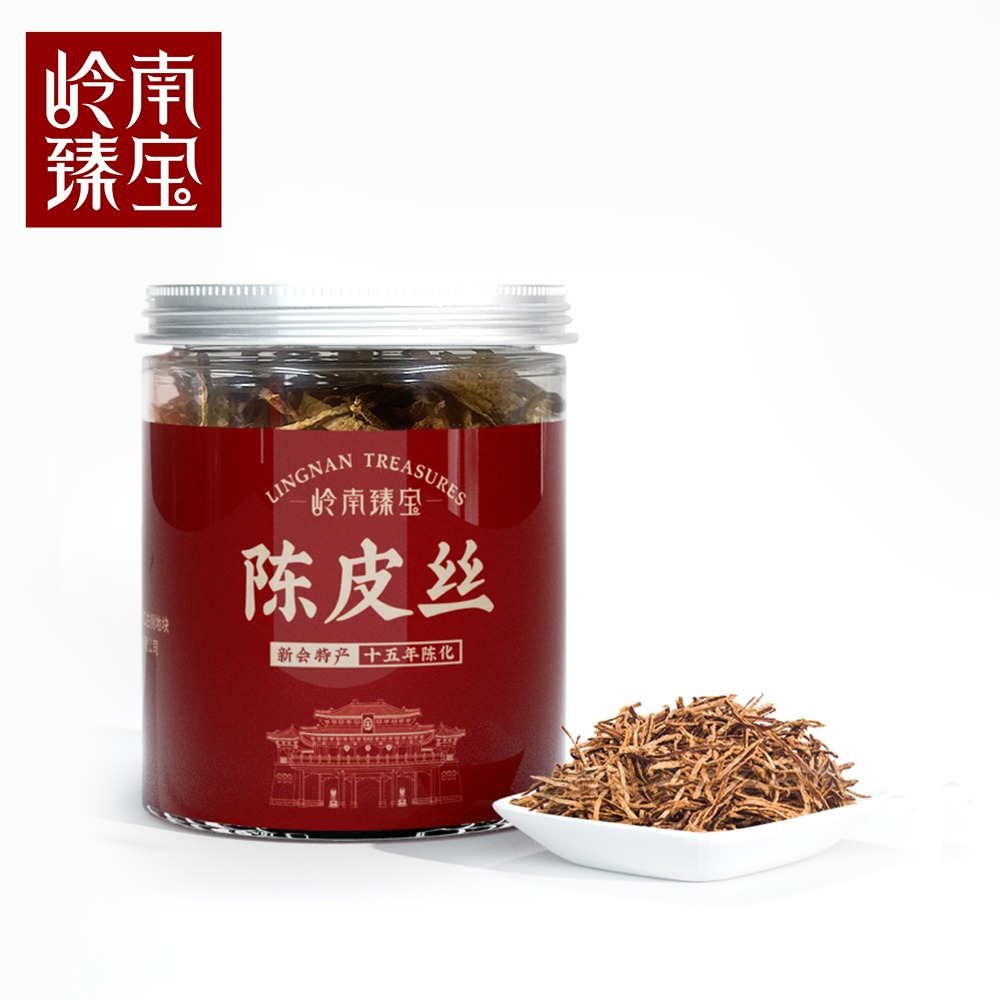新会陈皮丝 (15 十五年) 陈皮 茶 不含咖啡因 80 克