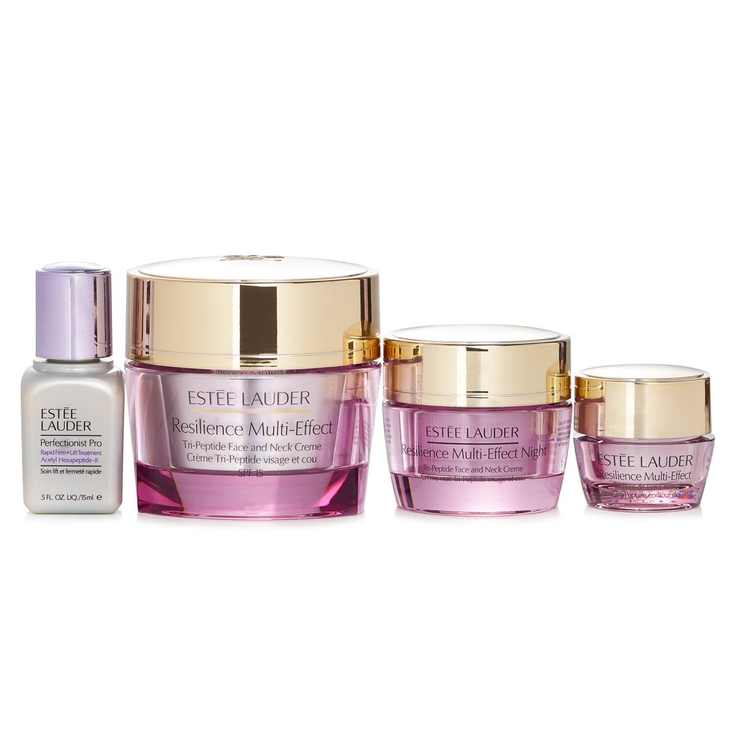 Estee Lauder Resilience Multi Effect Set: 4pcs+1bag - Weee!
