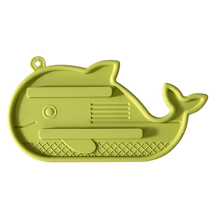 Green Whale Shape Pot Lid Mat for Sink 1 count