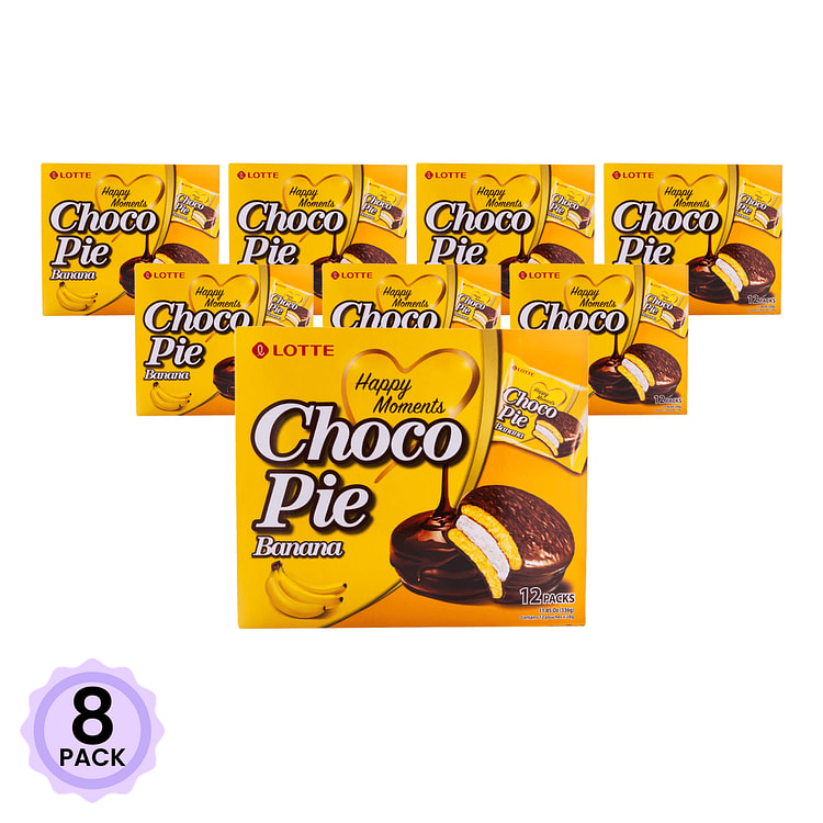 乐天 巧克力派 香蕉味 12个 336 克*8 包