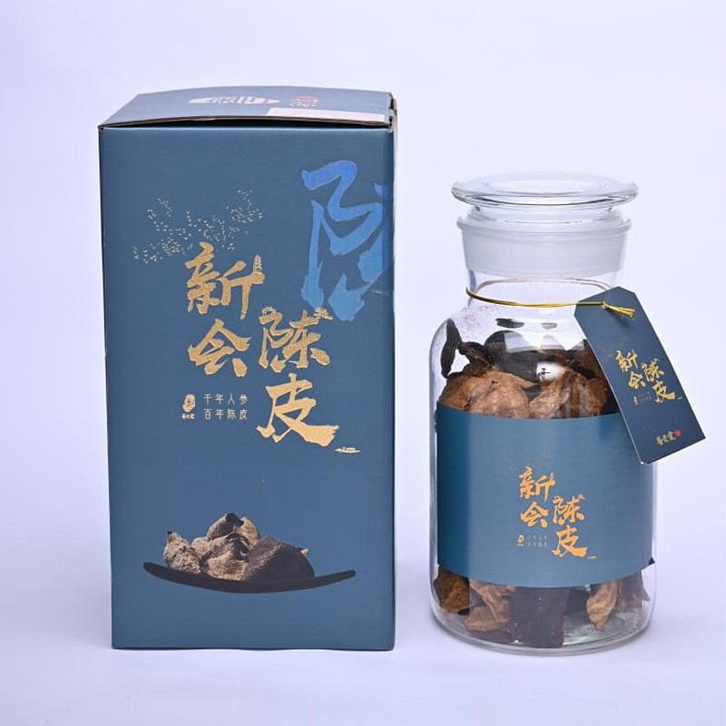 Guangdong specialty Xinhui Chenpi 20-year glass jar boxed old Chenpi gift box 200 g