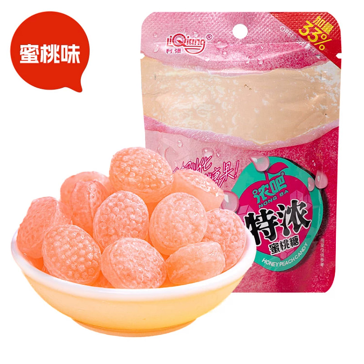利强浓吧糖果网红爆款水果糖蜜桃味*2包 72 克