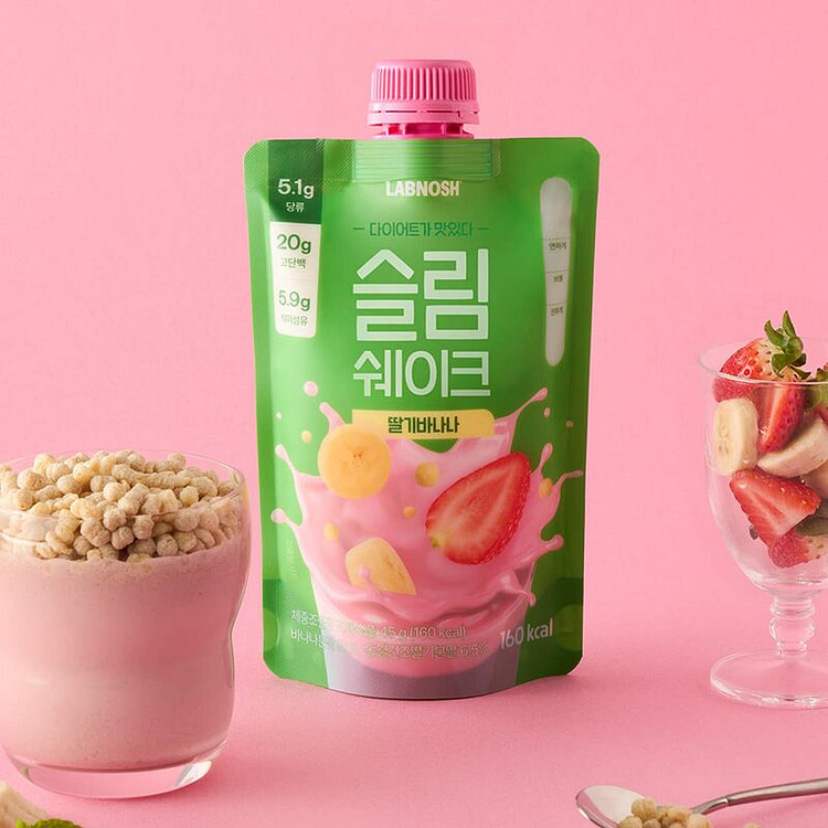 LABNOSH代餐奶昔高蛋白质饱腹草莓香蕉味1包
