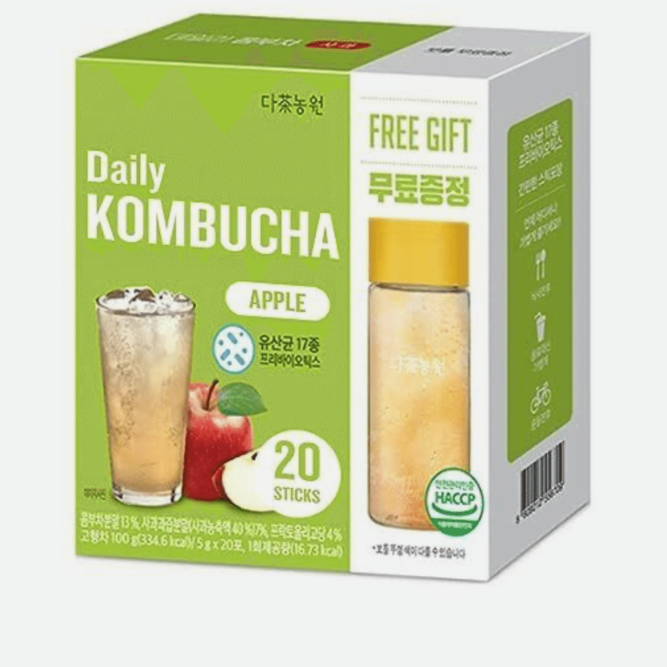 Daily Kombucha Tea Powder Apple Flavor 20 Sticks 1 box