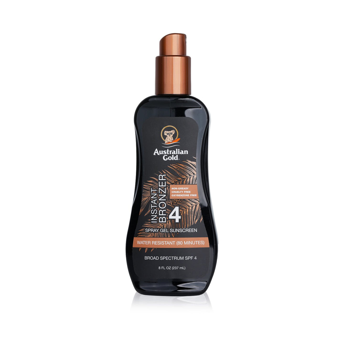 Australian Gold Spray Gel Sunscreen SPF 4 with Instant Bronzer 237ml/8oz 237 ml