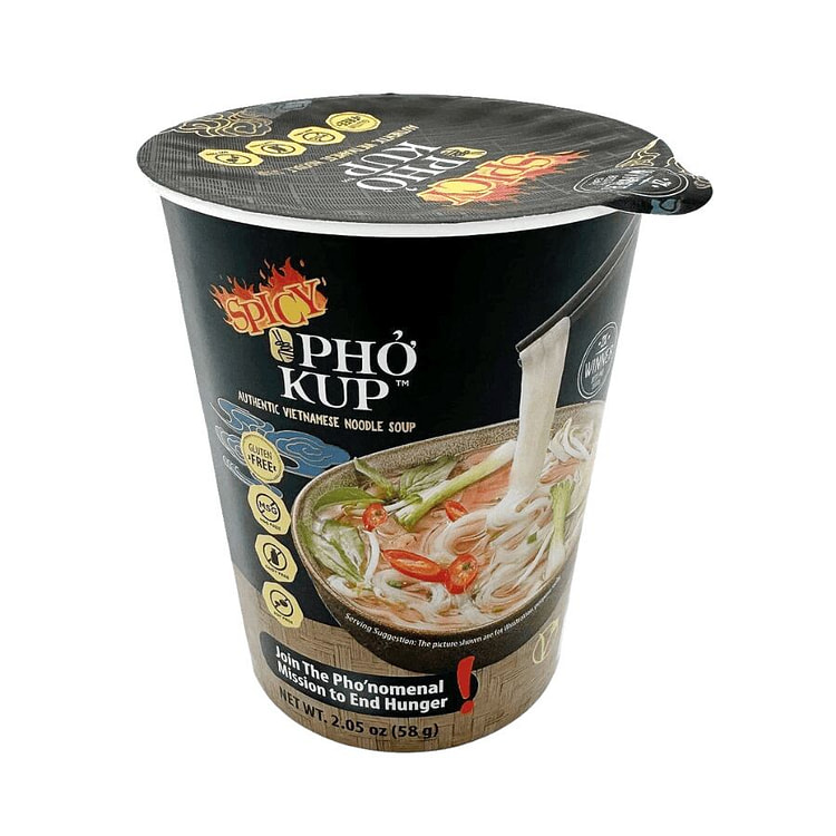 Pho Kup Instant Spicy Veggie Pho (Case of 10 Kups) 1 each