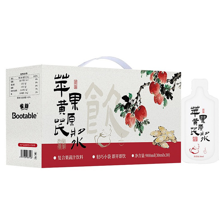 雀蜂 苹果黄芪原浆饮NFC苹果汁枸杞党参养生元气饮 900 毫升
