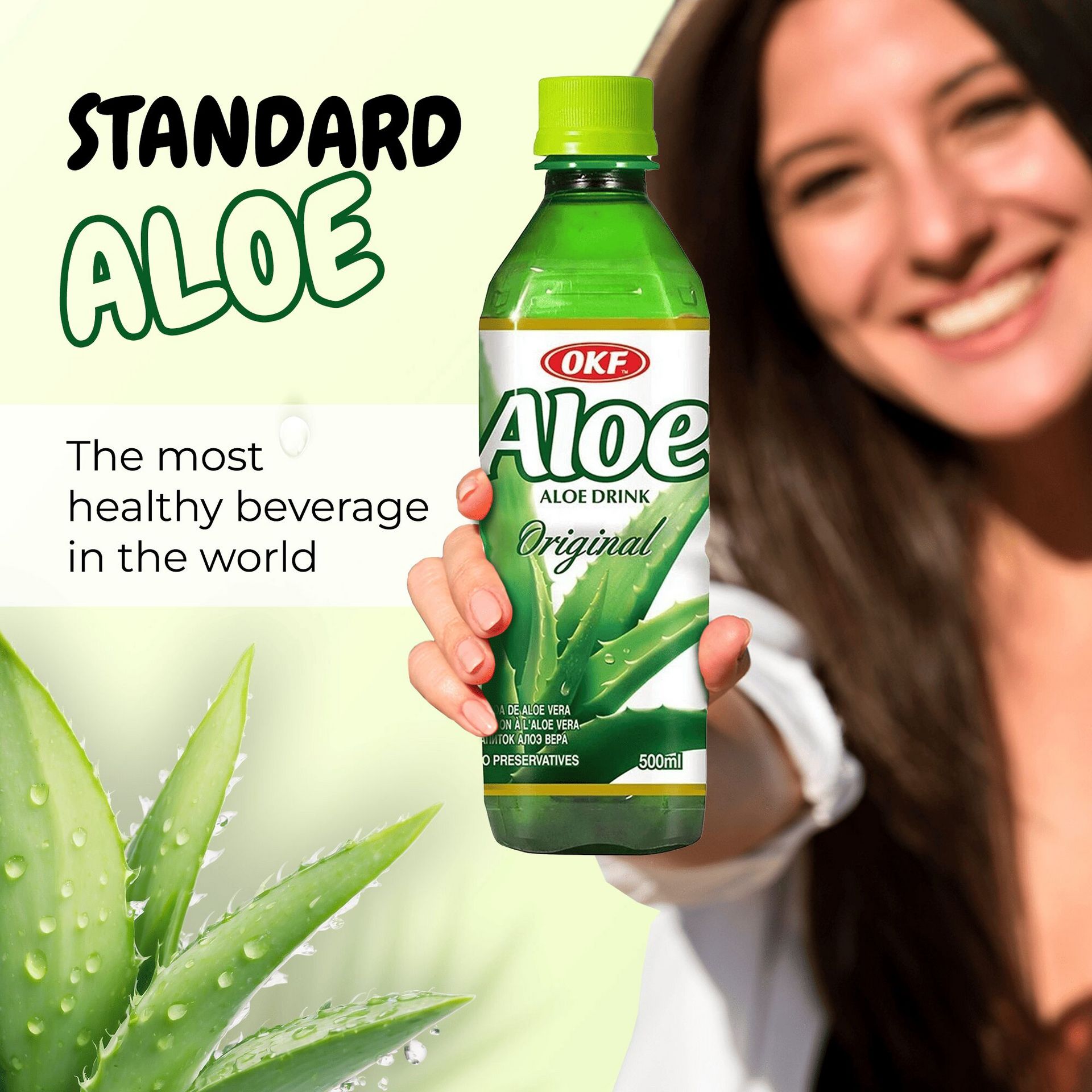 Get OKF Aloe Vera Juice Drink with Pulp Original -20pk Delivered | Weee!  Asian Market