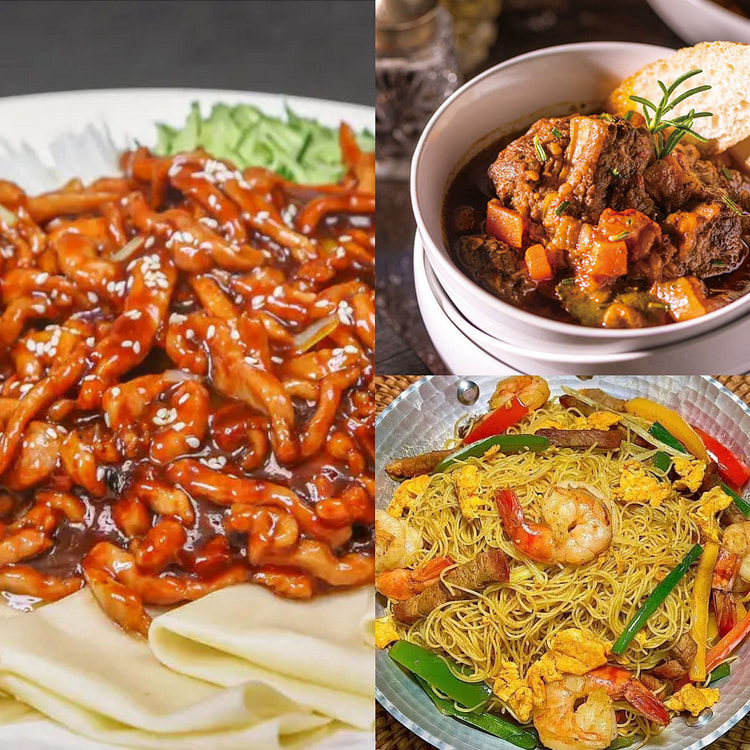 感恩节套餐 (京酱肉丝+番茄牛肉+星洲炒米粉）