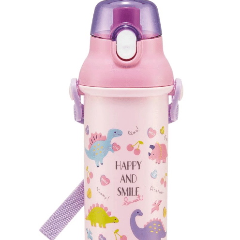 Skater Kids Antibacterial Water Bottle Pink Dinosaur 1 each