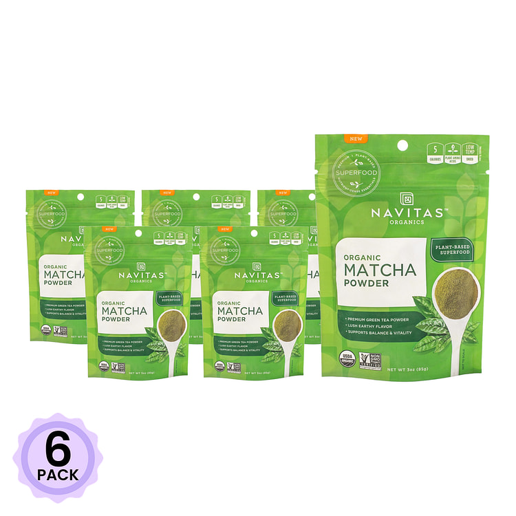 Navitas Organics 유기농 말차파우더 녹차가루 3 온스*6 팩