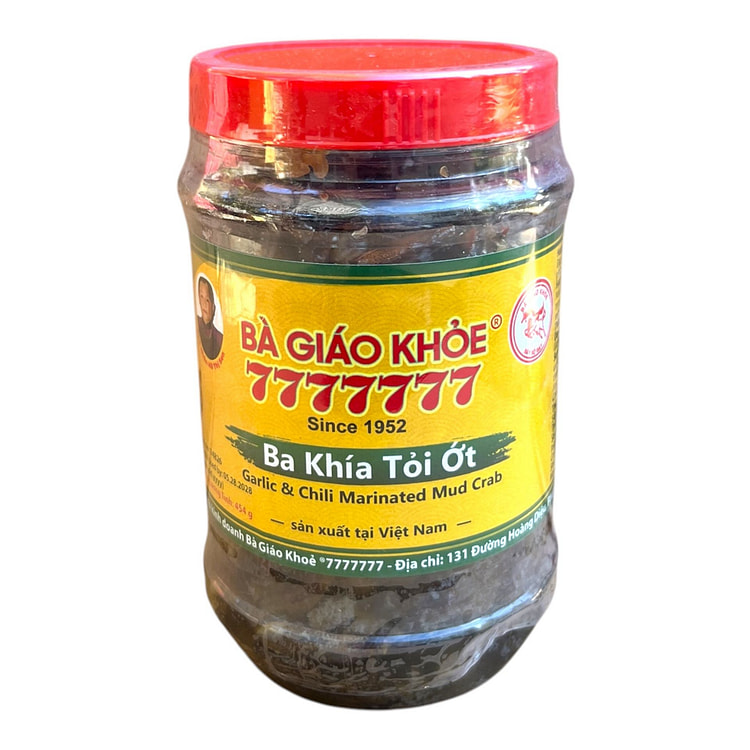 Garlic & Chili Marinated Mud Crab Ba Khia Toi Ot 454 g