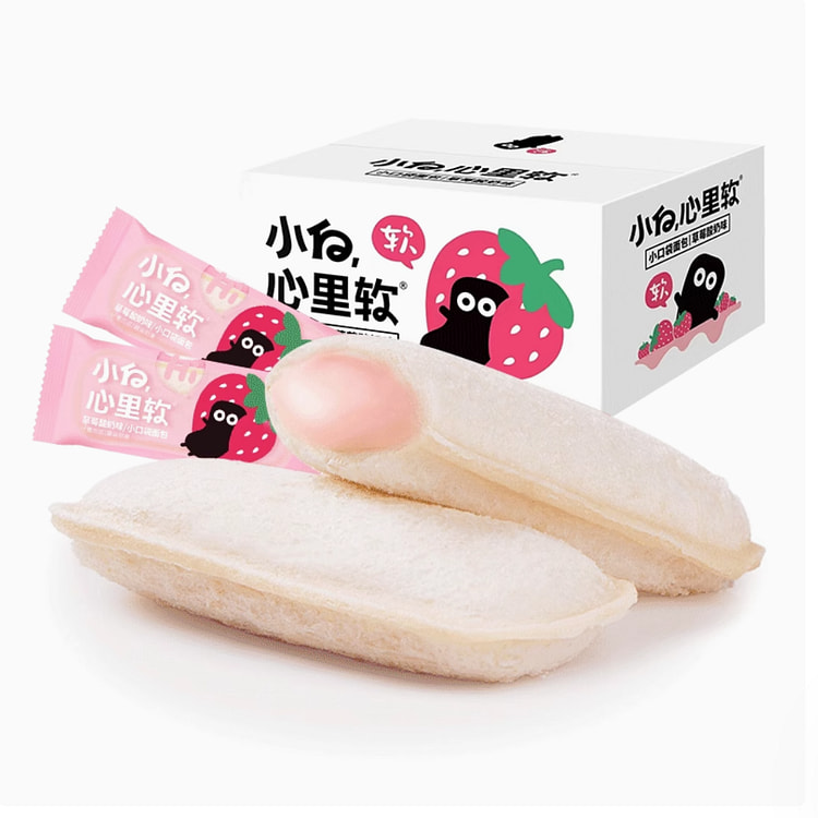 Xiaobai's soft-hearted pocket bread (strawberry flavor) 15 pieces