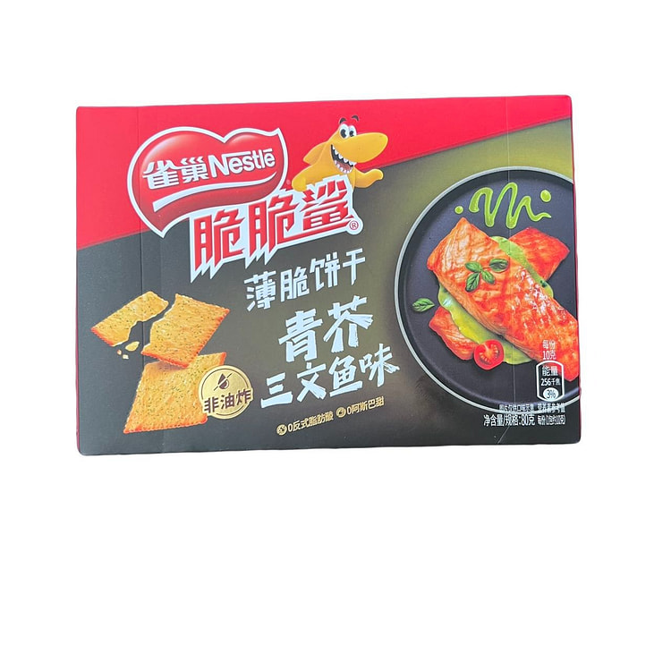 雀巢脆脆鲨薄脆饼干80g 江湖菜系列-青芥三文鱼味