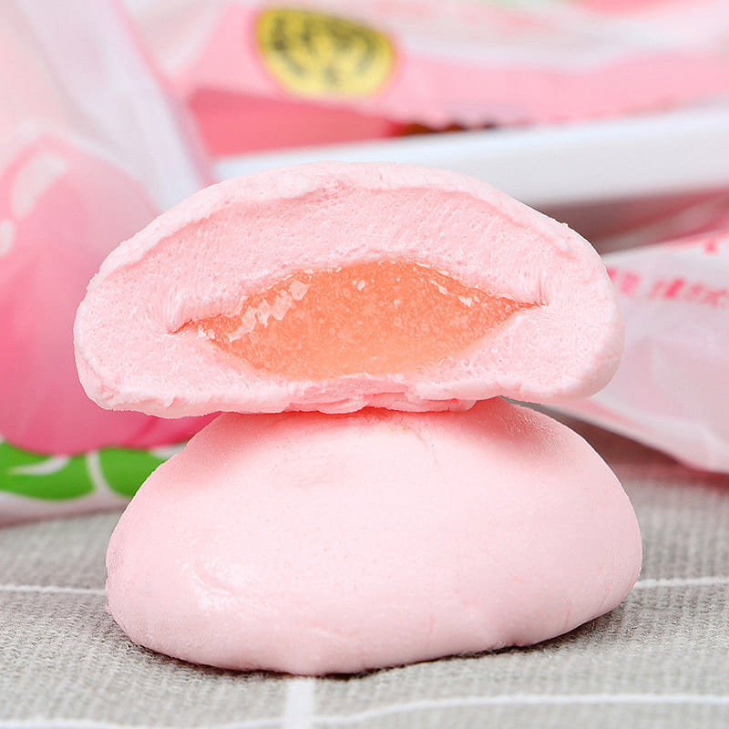 White peach flavored stuffed cotton candy 500g 500 g