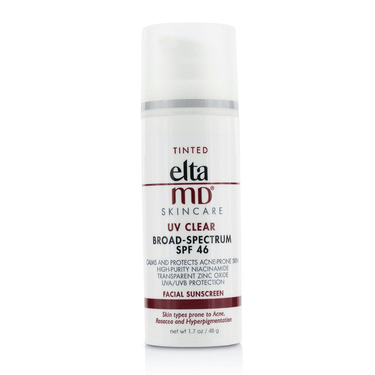 EltaMD UV Clear Facial Sunscreen SPF – For Skin Types Prone To Acne, Rosacea & Hyperpigmentation – Tinted 48g/1.7oz 48 g