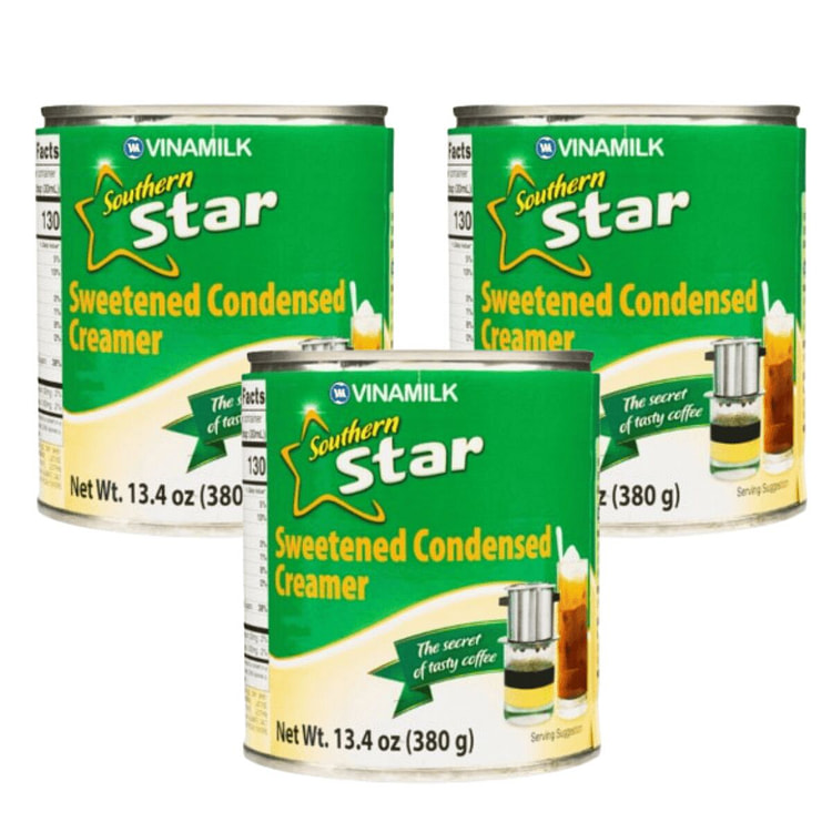 [Vinamilk] 3 Cans Star Condensed Milk 380g 3 count