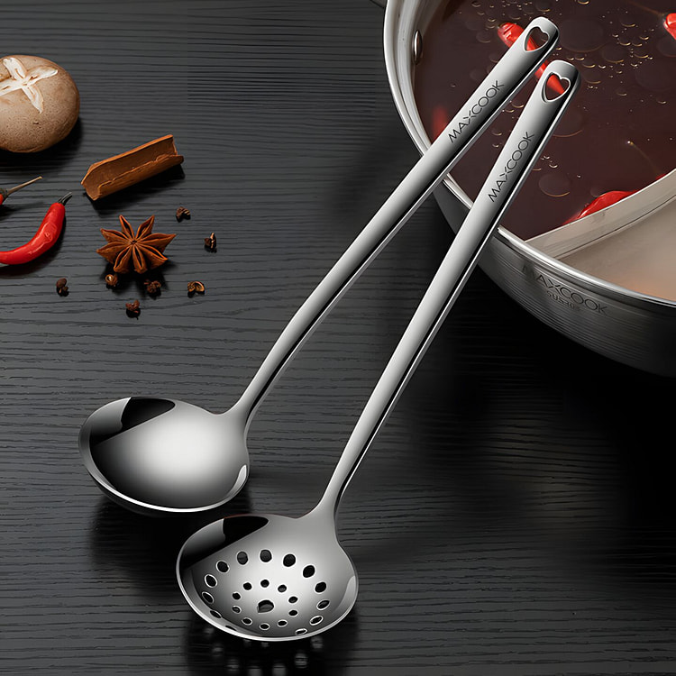 Maxcook soup spoon strainer spoon  2-piece set