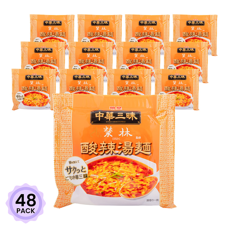 明星 中华三昧 酸辣汤面 3.84 盎司*48 包