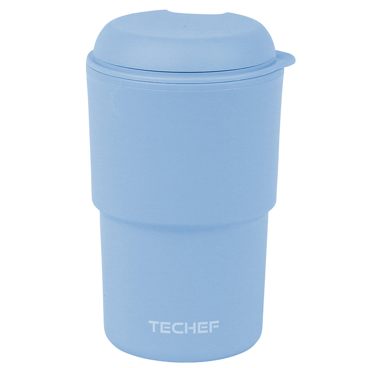 TECHEF Pastell Insulated Tumbler with Lid Blue