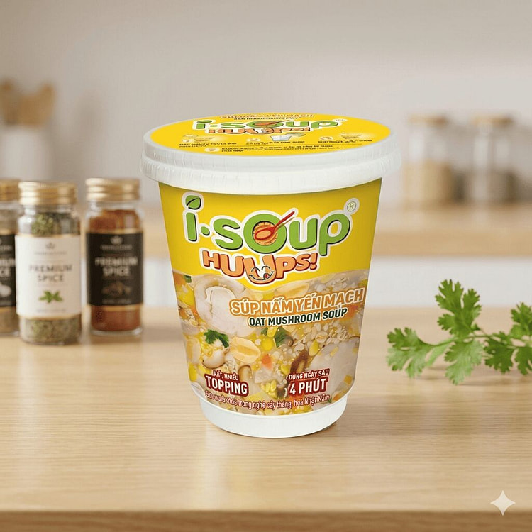 ISoup Hup Oat Mushroom Soup 24g 1 count
