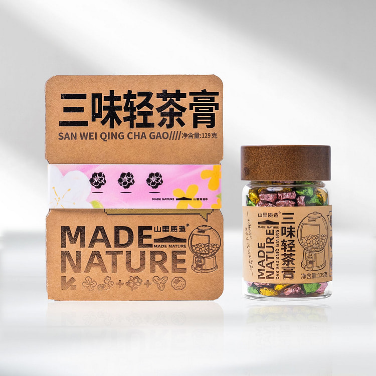 三味轻茶膏普洱熟茶膏 陈皮山楂 茉莉花 黄精桂花 1 瓶