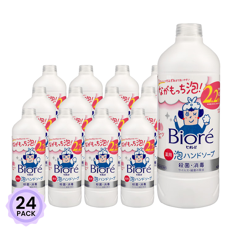 花王 碧柔 泡沫洗手液补充装 果香味 450 毫升*24 包