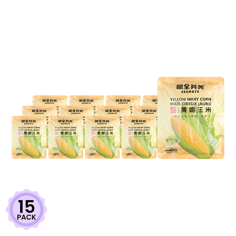 粮全其美 黄糯鲜玉米 2根装 400 克*15 包