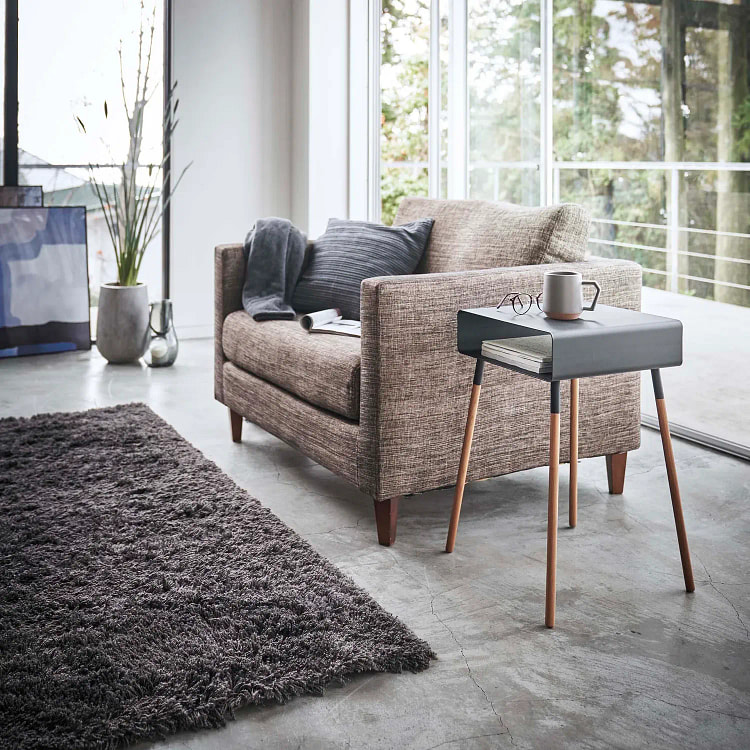 储物桌 - 钢+木高桌/黑色