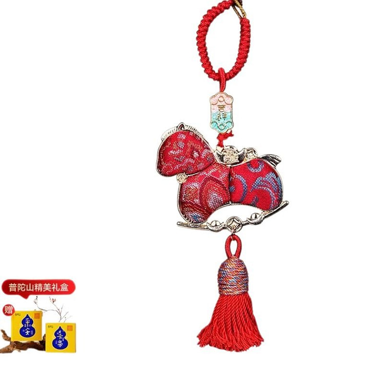 普陀山 宋锦非遗小马挂件 1个 1 箱