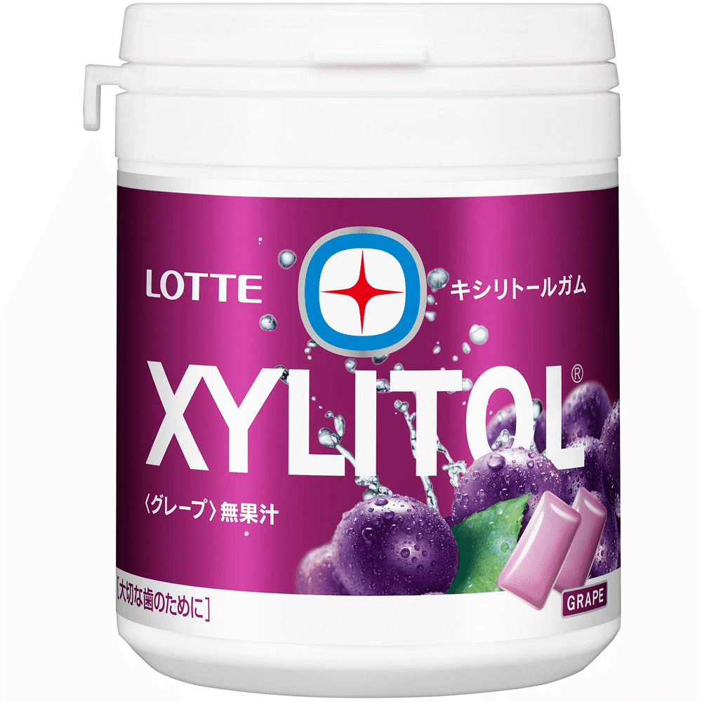 LOTTE Xylitol Sugar-Free Grape Flavor Gum 133g 133 g