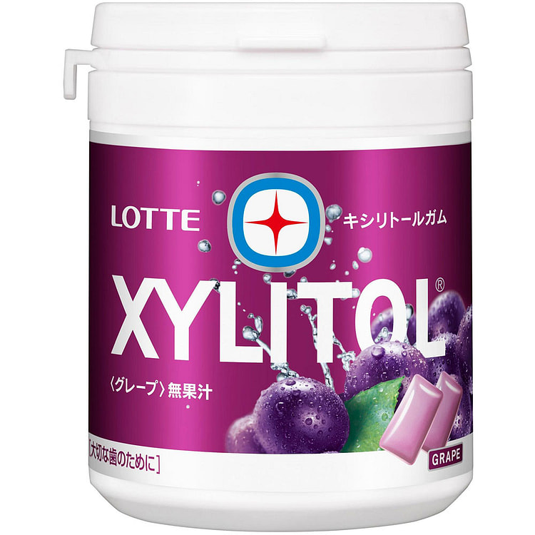 LOTTE 木糖醇无糖葡萄味口香糖 133g