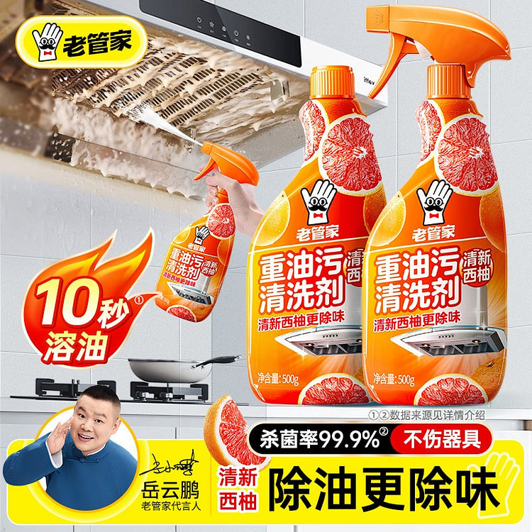 Laoguanjia Range Hood Cleaner, 2Pack 1000 ml
