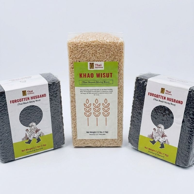 Thai Sticky Rice Trio (Black & Brown) 6.6 lb*3 pack