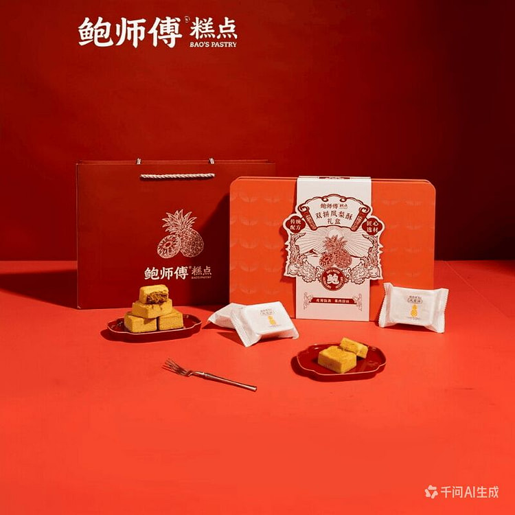 Double-flavor pineapple cake gift box 360g pastry 360 g