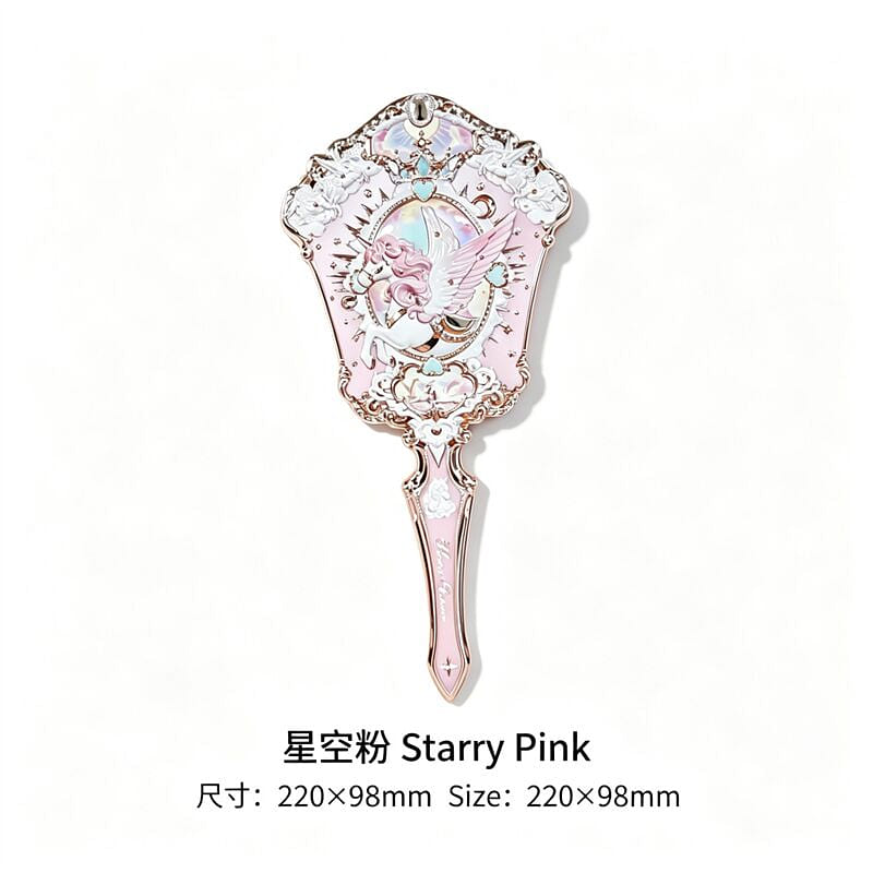 Flower Knows Knight Unicorn Hand Mirror #Pink 1 pack