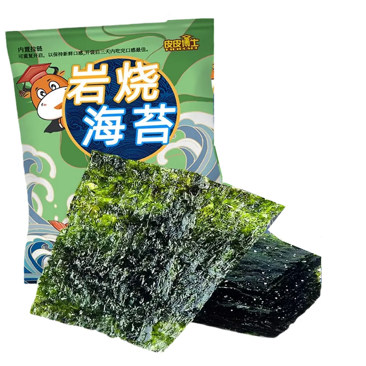 皮皮博士 岩烧海苔休闲零食香脆美味22.8g*1袋