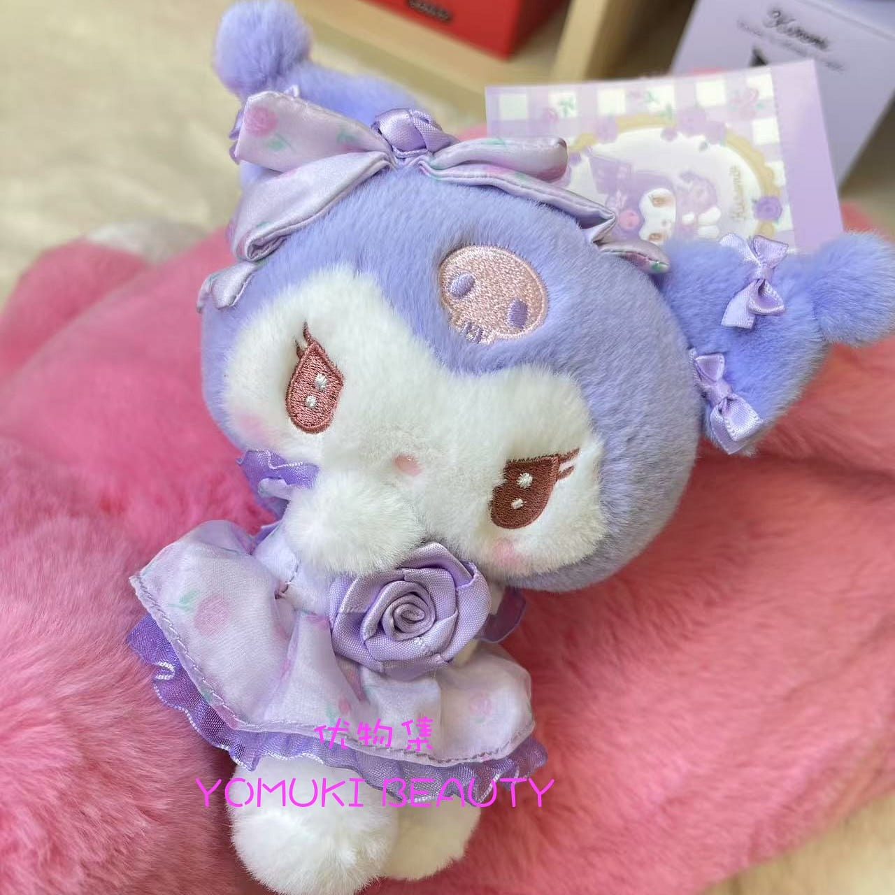 Sanrio Kuromi Plush Pendant -Rose 1 each