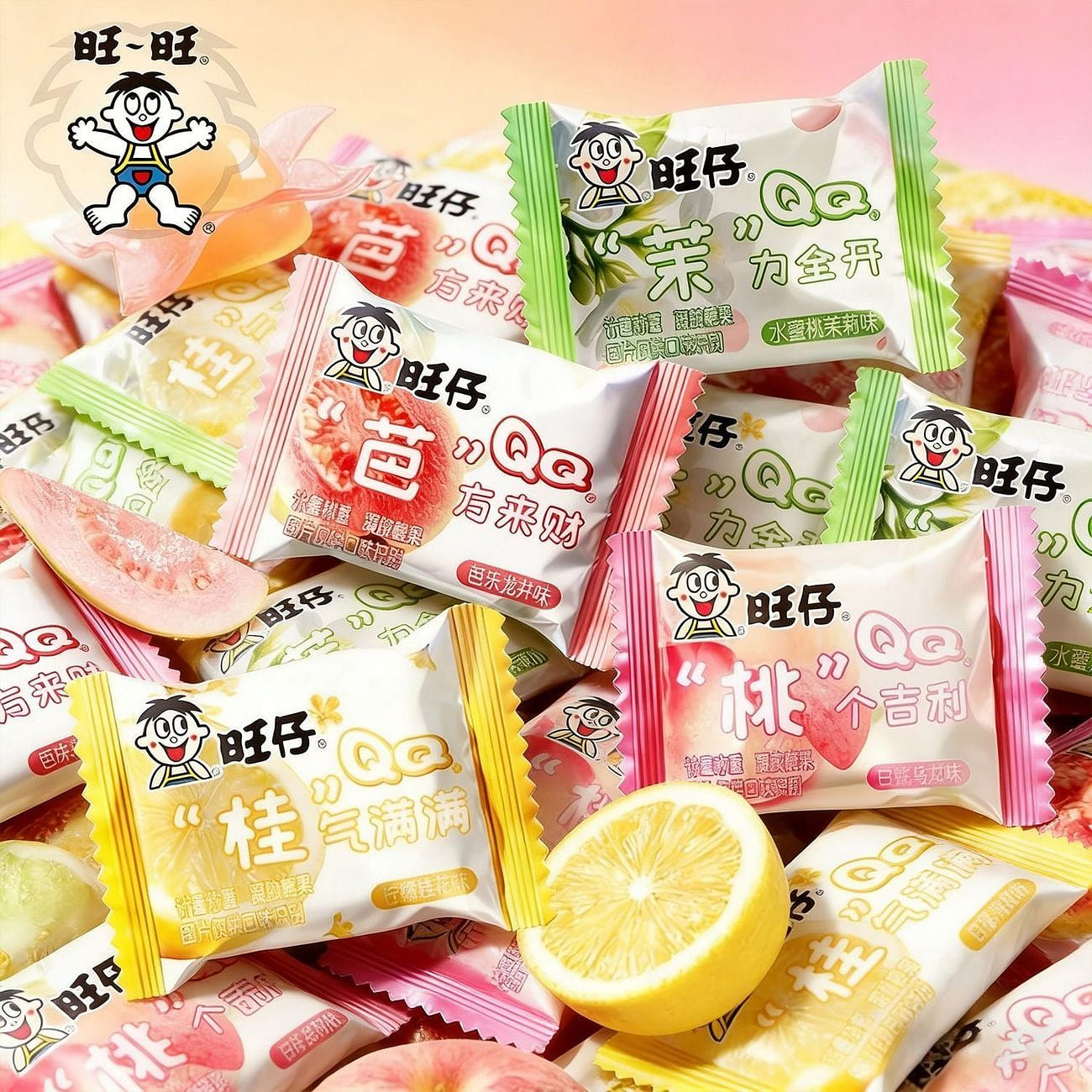 Wangzai QQ Peeled Soft Candy Mixed Flavors25pieces 125 g