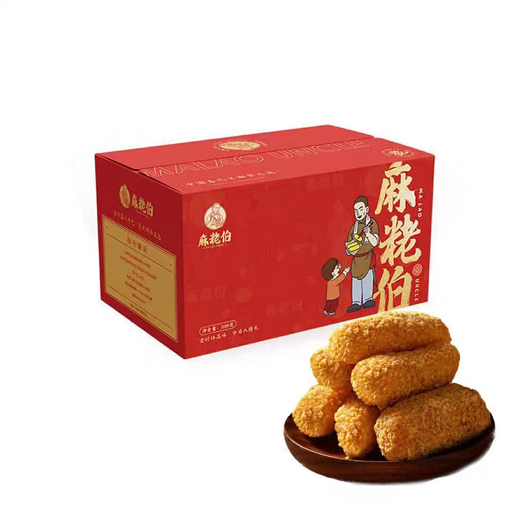麻粩伯 麻粩 花生味  闽南特产小吃 香酥可口 花生老式糕点 500g*1盒