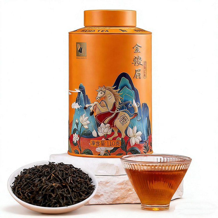 八马茶业 正宗武夷山红茶金骏眉红茶叶高级自饮罐装 110 克*3 罐